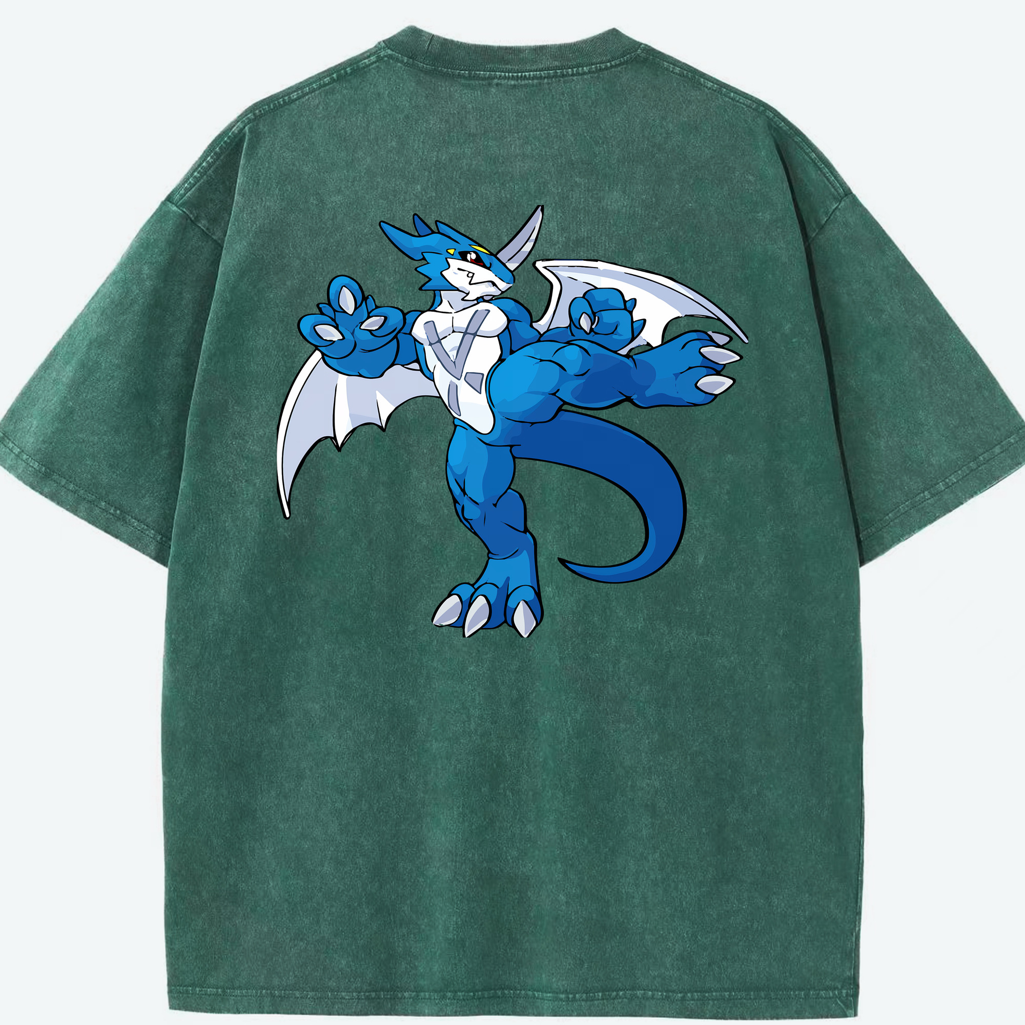 （画像用） Digimon デジタルモンスター/デジモン 綿100% ヴィンテージ風 半袖Tシャツ（背面プリント）